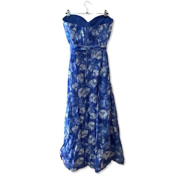 Bardot Vibrant Floral Midi Dress Blue Corset Bustier Sundress Sz XL - Picture 10 of 14